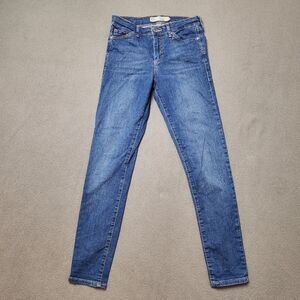 Topshop Blue Motto Leigh Skinny Jeans